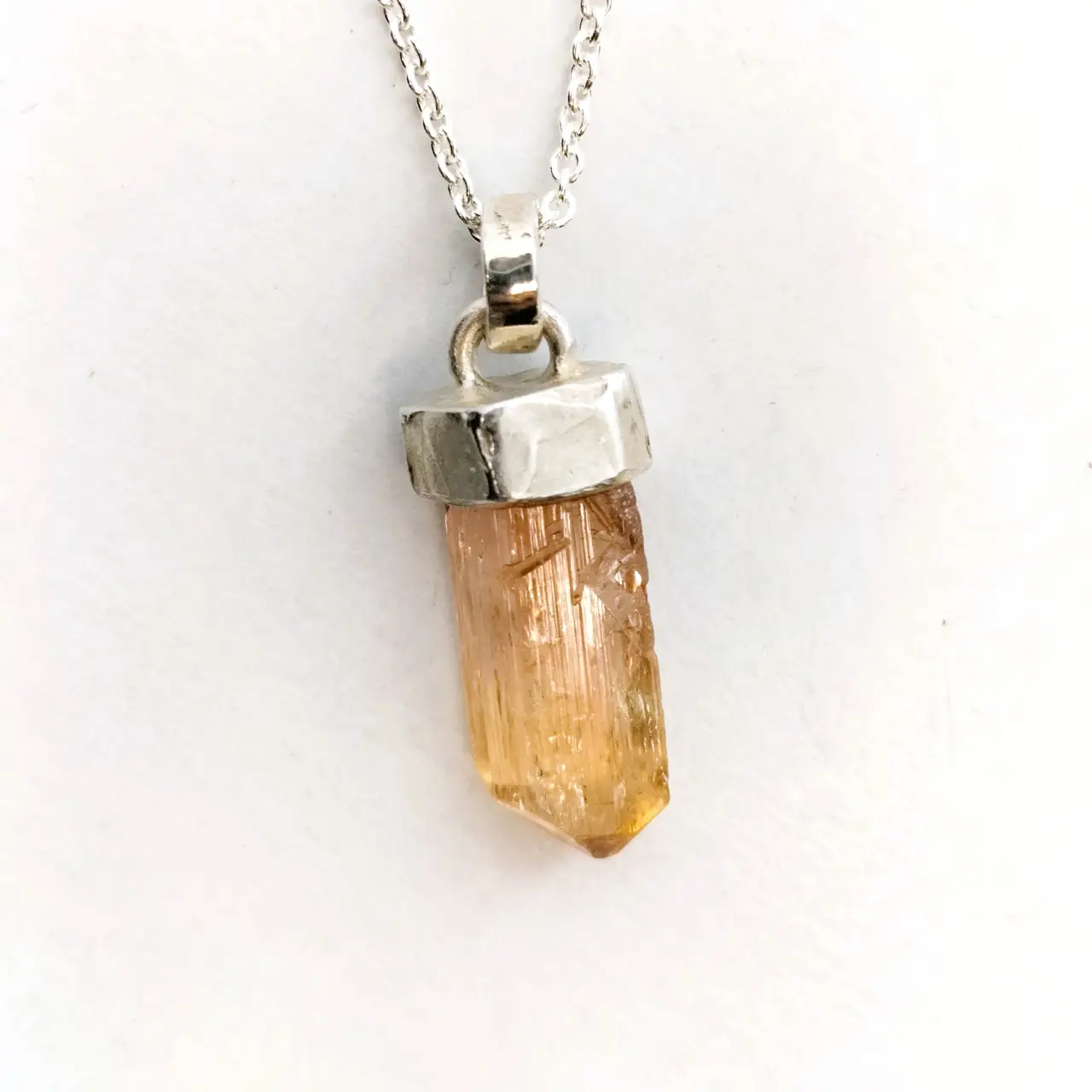 Imperial topaz pendant